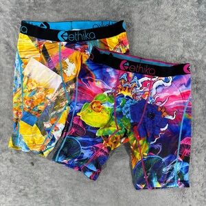 Ethika Men’s Medium Performance Boxer Briefs Bomber Painted Euphoric Print